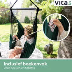 Chaise Suspendue Pour Intérieur Et Extérieur. Avec 2 Coussins, Porte-gobelet Et Bibliothèque - Chaise Suspendue XXL (également Pour Enfants). Chargable Jusqu'à 150 Kg (vert Foncé) 14 Chaise Suspendue Pour Intérieur Et Extérieur. Avec 2 Coussins, Porte-gobelet Et Bibliothèque - Chaise Suspendue XXL (également Pour Enfants). Chargable Jusqu'à 150 Kg (vert Foncé) -Jardin Meubles Magasin 1200x1200 1088