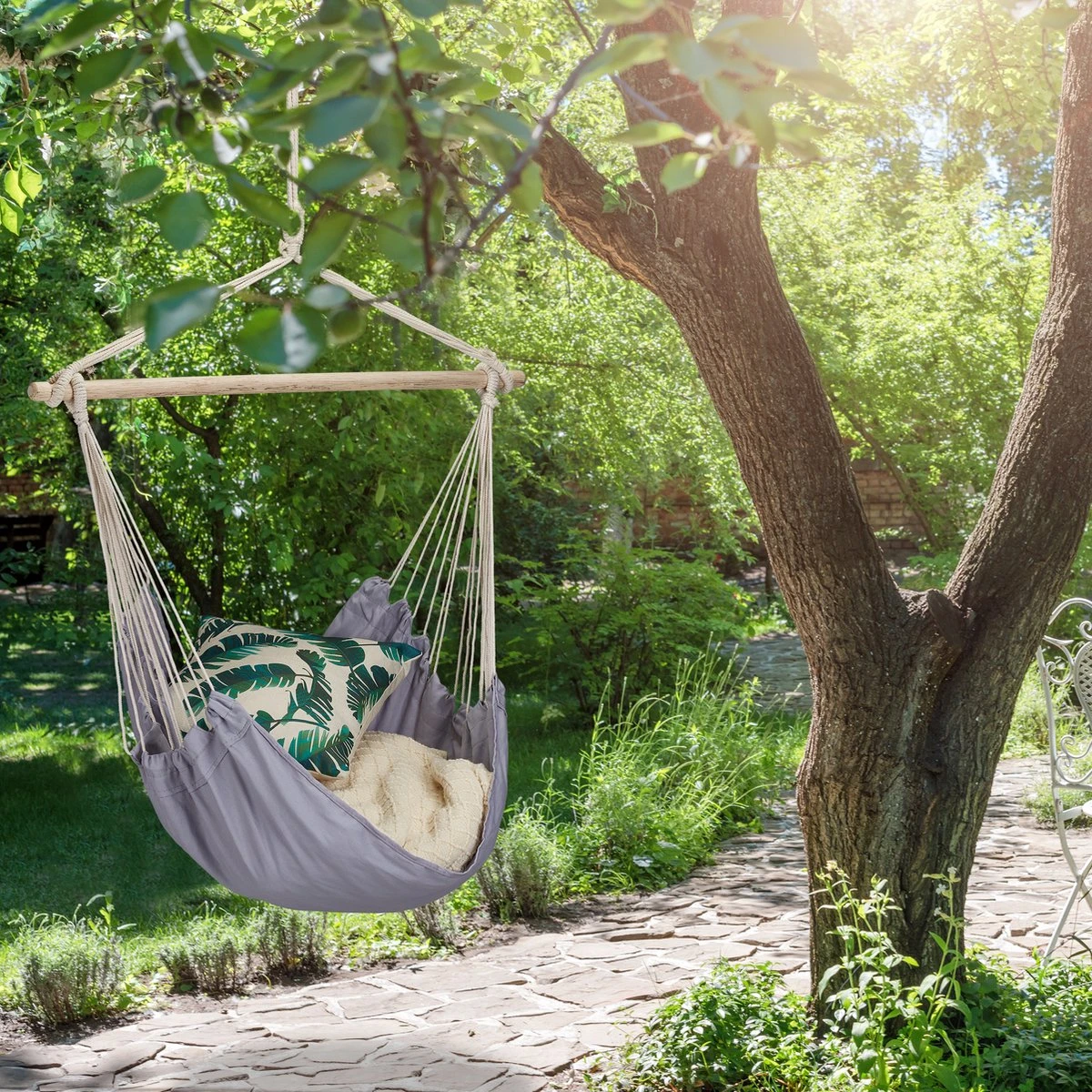 Fauteuil Suspendu Relaxdays Gris - Fauteuil Hamac 150 Kg - Fauteuil Suspendu Enfant Jardin - Fauteuil Suspendu 6 Fauteuil Suspendu Relaxdays Gris - Fauteuil Hamac 150 Kg - Fauteuil Suspendu Enfant Jardin - Fauteuil Suspendu – Image 6