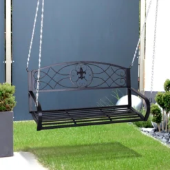 Balançoire Suspendue Outsunny Banc Suspendu Balançoire De Jardin Balançoire Hollywood Avec Chaînes En Métal 84A-098 -Jardin Meubles Magasin 1200x1200 1179