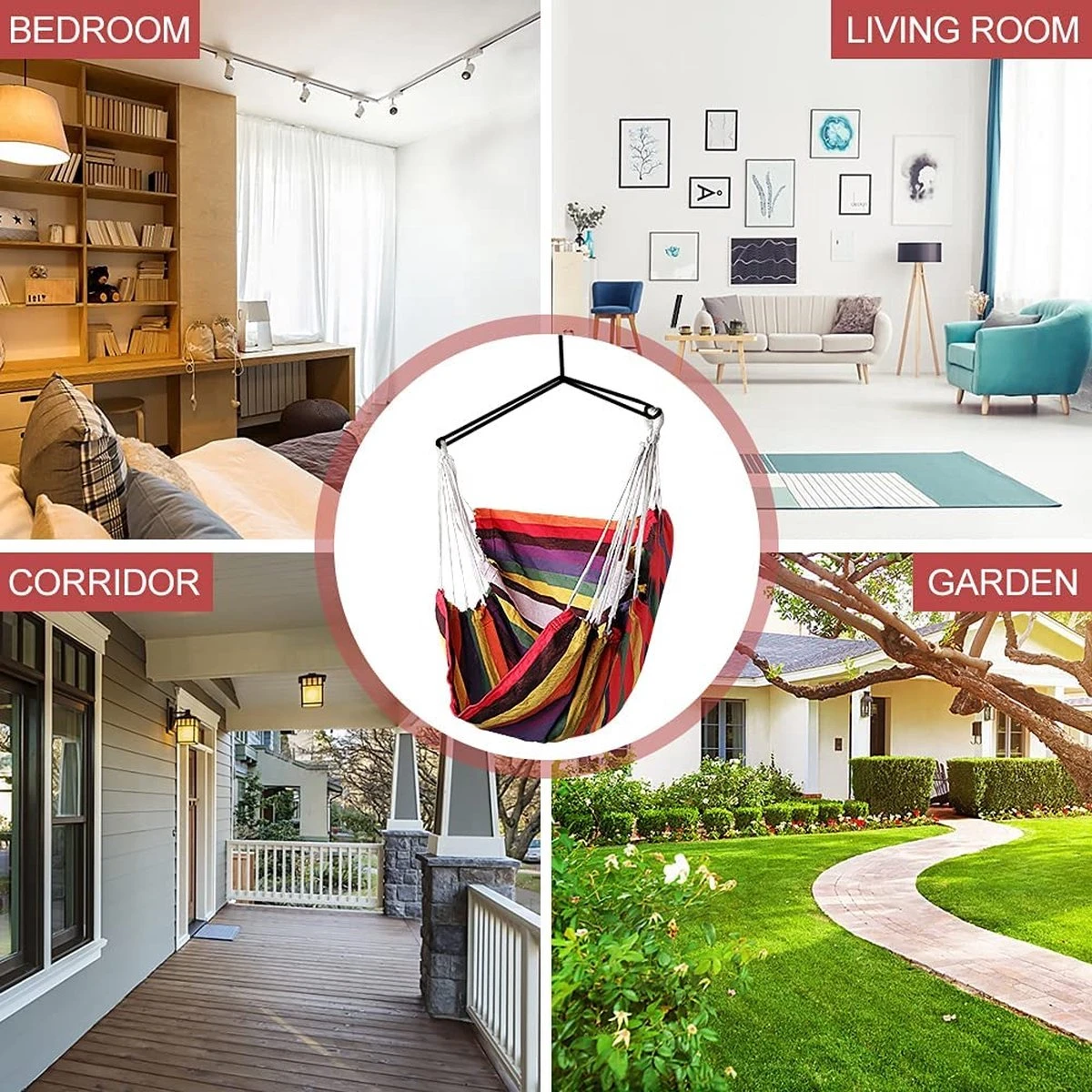Chaise Hamac, Intérieur Et Extérieur, Chaise Suspendue, Pour Enfants, Chaise Suspendue, Jardin, Chaise Suspendue, Jusqu'à 150 Kg, Lavable, Pour Salon, Chambre, Terrasse 2 Chaise Hamac, Intérieur Et Extérieur, Chaise Suspendue, Pour Enfants, Chaise Suspendue, Jardin, Chaise Suspendue, Jusqu'à 150 Kg, Lavable, Pour Salon, Chambre, Terrasse – Image 2