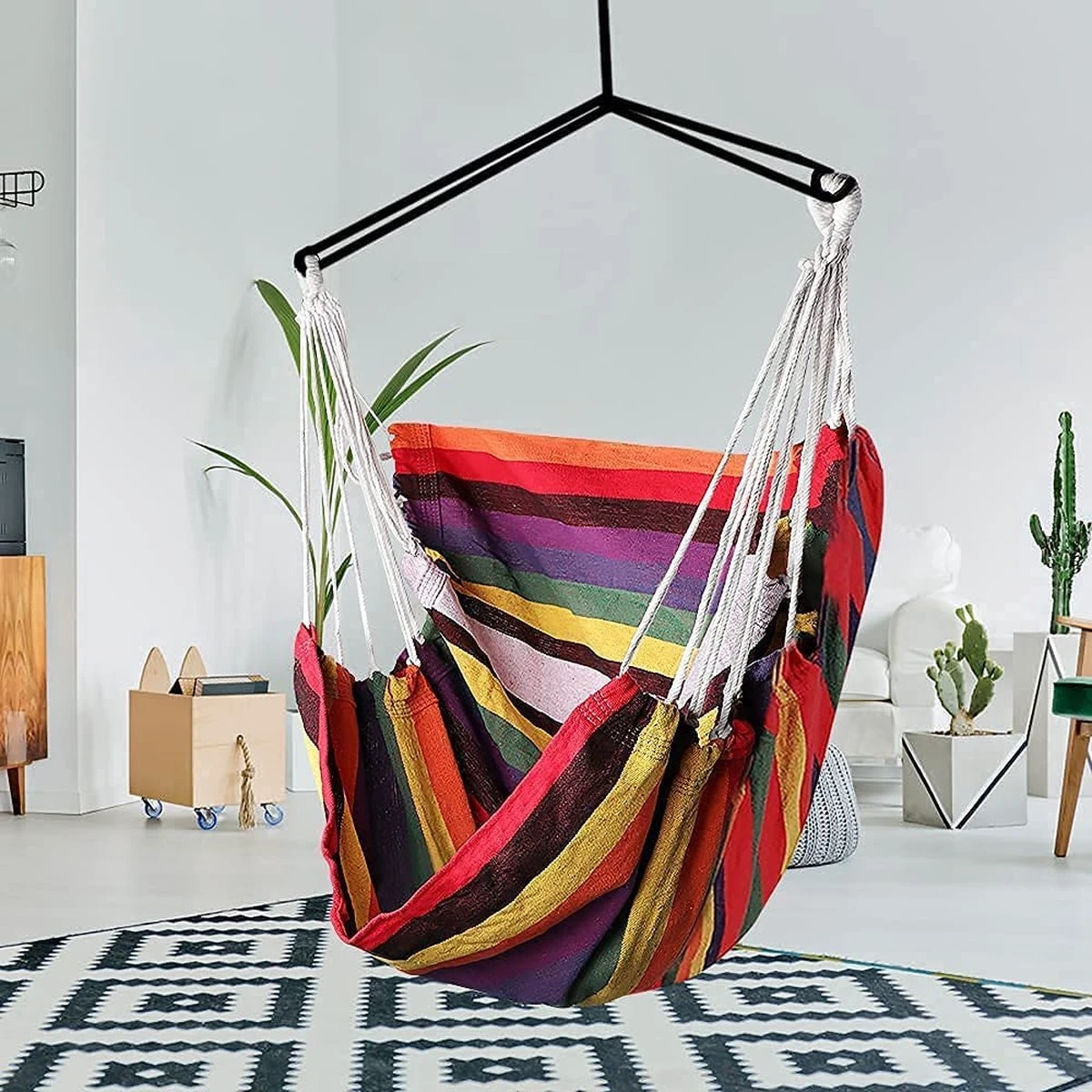 Chaise Hamac, Intérieur Et Extérieur, Chaise Suspendue, Pour Enfants, Chaise Suspendue, Jardin, Chaise Suspendue, Jusqu'à 150 Kg, Lavable, Pour Salon, Chambre, Terrasse 4 Chaise Hamac, Intérieur Et Extérieur, Chaise Suspendue, Pour Enfants, Chaise Suspendue, Jardin, Chaise Suspendue, Jusqu'à 150 Kg, Lavable, Pour Salon, Chambre, Terrasse – Image 4