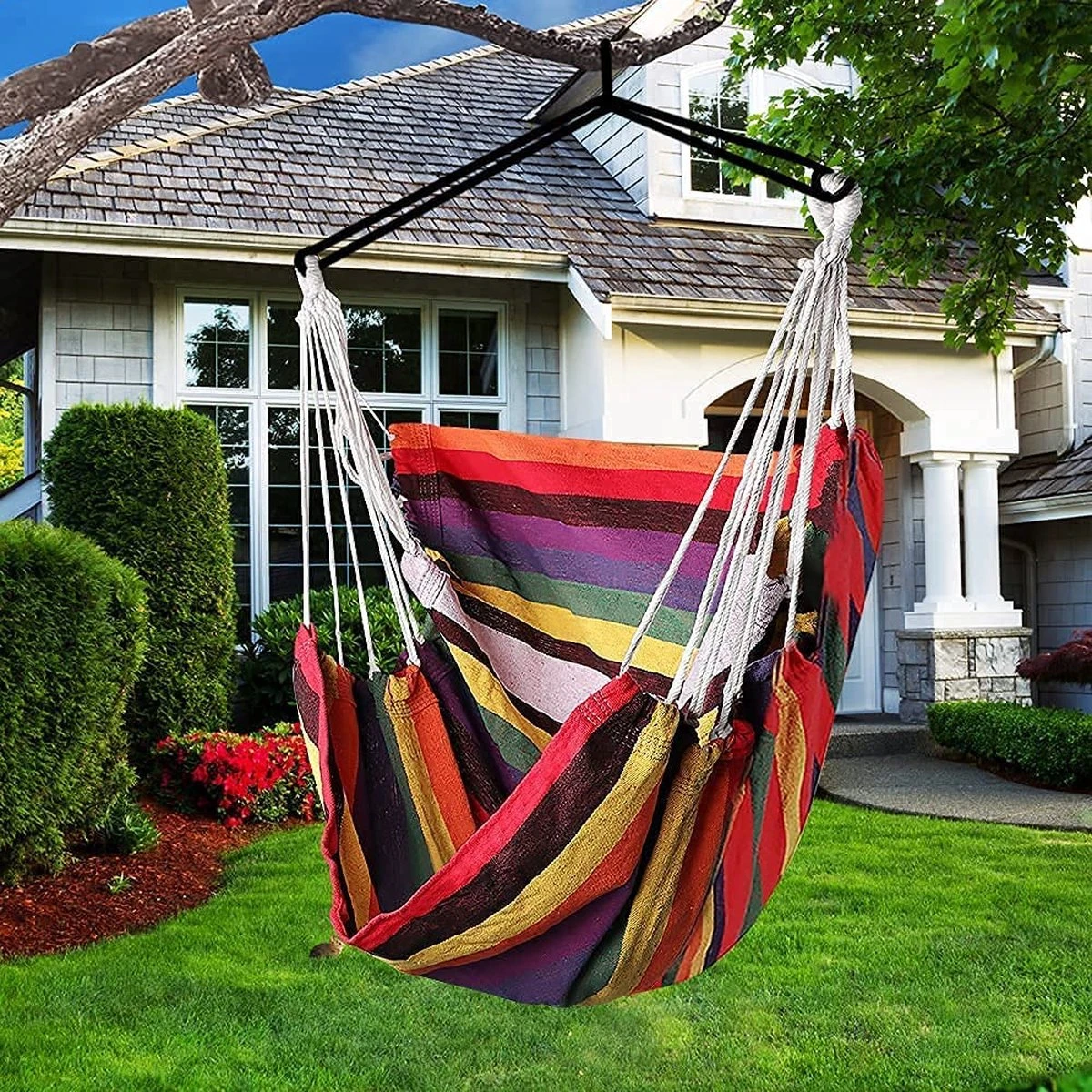 Chaise Hamac, Intérieur Et Extérieur, Chaise Suspendue, Pour Enfants, Chaise Suspendue, Jardin, Chaise Suspendue, Jusqu'à 150 Kg, Lavable, Pour Salon, Chambre, Terrasse 5 Chaise Hamac, Intérieur Et Extérieur, Chaise Suspendue, Pour Enfants, Chaise Suspendue, Jardin, Chaise Suspendue, Jusqu'à 150 Kg, Lavable, Pour Salon, Chambre, Terrasse – Image 5