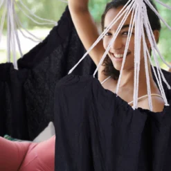 Fauteuil Suspendu Relaxdays - 1 Personne - Balançoire Suspendue - 150 Kg - Intérieur & Extérieur - Coton - Noir -Jardin Meubles Magasin 1200x1200 1204