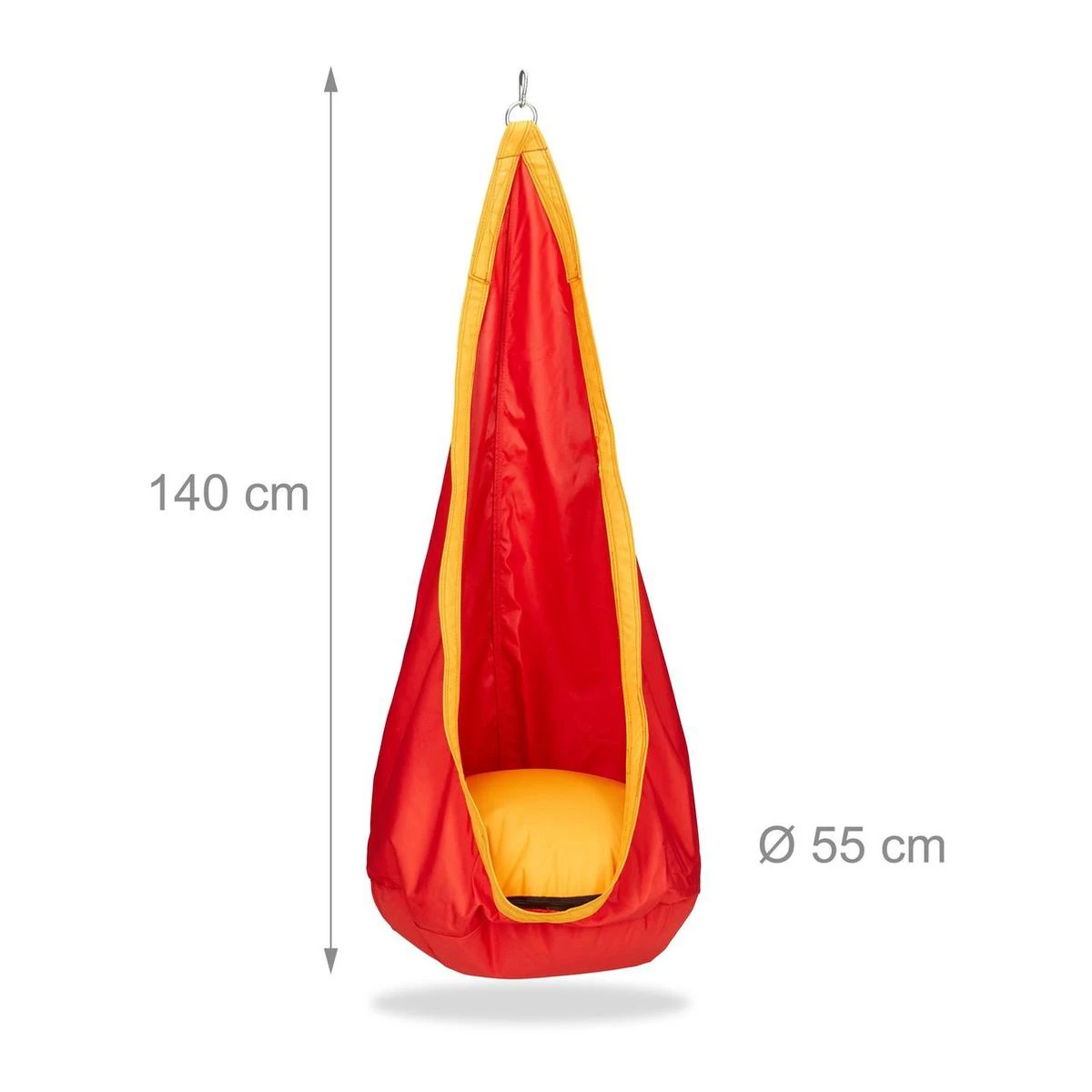 Fauteuil Suspendu Enfant Relaxdays - Fauteuil Suspendu Enfant - Extérieur - Nid De Pie - 70 Kg - Jardin Enfant Orange / Rouge 6 Fauteuil Suspendu Enfant Relaxdays - Fauteuil Suspendu Enfant - Extérieur - Nid De Pie - 70 Kg - Jardin Enfant Orange / Rouge – Image 6