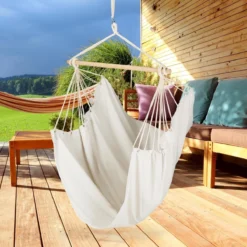 Fauteuil Suspendu Relaxdays - Moderne - Coton - 150 Kg - Chaise Hamac - Intérieur Et Extérieur Jaune / Vert / Bleu / Rouge -Jardin Meubles Magasin 1200x1200 1226