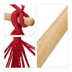 Fauteuil Suspendu Relaxdays - Moderne - Coton - 150 Kg - Chaise Hamac - Intérieur Et Extérieur Jaune / Vert / Bleu / Rouge -Jardin Meubles Magasin 1200x1200 1229