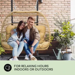 Blumfeldt Biarritz Chaise Suspendue Double Pour Intérieur Et Extérieur - Coussins Inclus - Chaise De Jardin Pour Deux Personnes - Support Inclus - Pliable - Aluminium Et Polyester - Beige 9 Blumfeldt Biarritz Chaise Suspendue Double Pour Intérieur Et Extérieur - Coussins Inclus - Chaise De Jardin Pour Deux Personnes - Support Inclus - Pliable - Aluminium Et Polyester - Beige -Jardin Meubles Magasin 1200x1200 1250