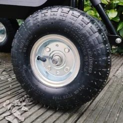 AXI AG22 Siège De Jardin Sur Roues En Noir - Tabouret Pour Jardinier Avec Bac De Rangement - Chariot Pour Le Jardinage En Métal Avec Charge Max. 150 Kg -Jardin Meubles Magasin 1200x1200 1293