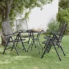 Prolenta Premium - Chaises De Jardin De Jardin Pliables 4 Pcs Grillage Métallique Anthracite
