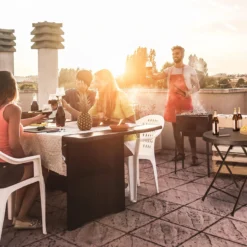 Table De Jardin Relaxdays Rotin BASTIAN Pliable, Table D'appoint, Table à Manger, Jardin, Véranda Marron, Rond -Jardin Meubles Magasin 1200x1200 1356