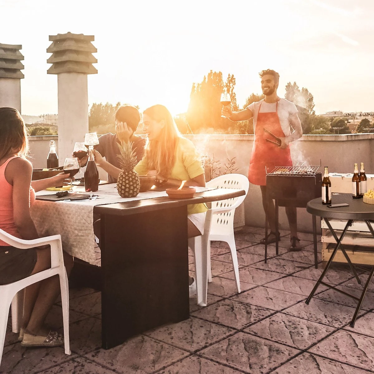 Relaxdays Table De Jardin Rotin BASTIAN Pliable, Table D'appoint, Table à Manger, Jardin, Véranda Marron, Rectangulaire 9 Relaxdays Table De Jardin Rotin BASTIAN Pliable, Table D'appoint, Table à Manger, Jardin, Véranda Marron, Rectangulaire – Image 9