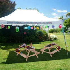 Table De Pique-nique Pour Enfants Relaxdays - Tableau Noir Pour Table De Jeu En Bois - Table Pour Enfants à L'extérieur -Jardin Meubles Magasin 1200x1200 1370