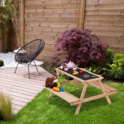 Table De Pique-nique Pour Enfants Relaxdays - Tableau Noir Pour Table De Jeu En Bois - Table Pour Enfants à L'extérieur -Jardin Meubles Magasin 1200x1200 1372
