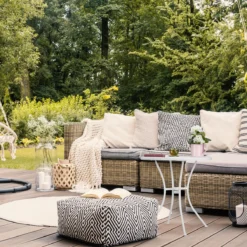 Table De Jardin Relaxdays Avec Trou Pour Parasol - Table De Bistrot Blanche - Table D'extérieur Ronde En Métal - Balcon -Jardin Meubles Magasin 1200x1200 1382