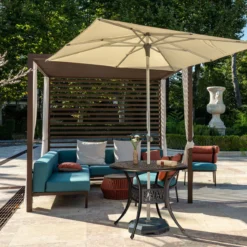 Relaxdays Table De Jardin Ronde - Table De Balcon Avec Trou De Parasol - Table Basse - Table D'appoint De Jardin -Jardin Meubles Magasin 1200x1200 1410