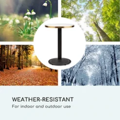 Blumfeldt Patras Jewel Bistro Table - Table De Jardin 57,5 X 75 Cm (ØxH) - Marbre & Fonte - Résistant Aux Intempéries - Pour L'intérieur Et L'extérieur -Jardin Meubles Magasin 1200x1200 1419