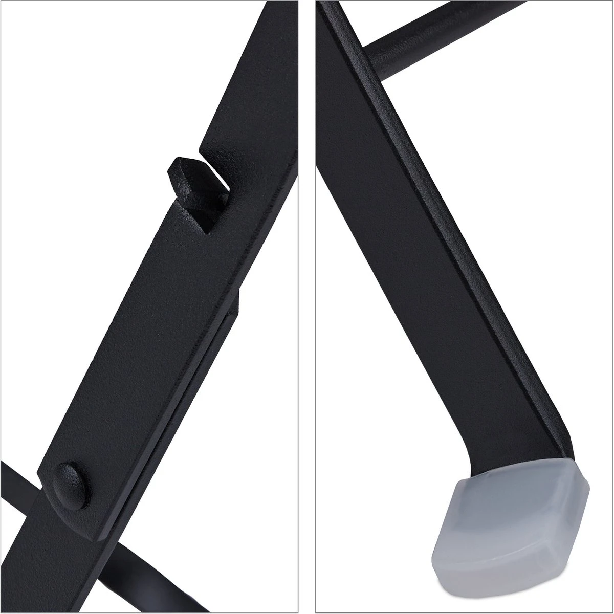 Relaxdays Table De Balcon Pliante - Table D'appoint De Jardin - Table De Jardin Ronde - Table Bistrot - Noir 10 Relaxdays Table De Balcon Pliante - Table D'appoint De Jardin - Table De Jardin Ronde - Table Bistrot - Noir – Image 10