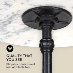 Blumfeldt Patras Taverna 4-Seasons-Marbre - Table Bistrot 60 X 110 Cm (ØxH) - Table De Bar - Table De Jardin - Marbre - Pour L'extérieur Et L'intérieur -Jardin Meubles Magasin 1200x1200 1468