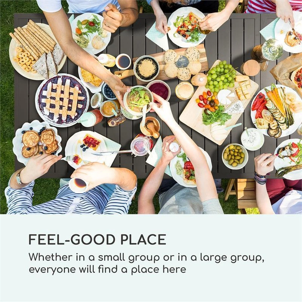 Table De Jardin Blumfeldt Toledo 213 X 90 Cm - à Rallonge - Structure En Aluminium Stable Avec Revêtement En Poudre - Anthracite 3 Table De Jardin Blumfeldt Toledo 213 X 90 Cm - à Rallonge - Structure En Aluminium Stable Avec Revêtement En Poudre - Anthracite – Image 3