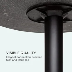 Table Bistro Blumfeldt Patras Pearl - Table De Jardin - 60 X 75 Cm (ØxH) - Plateau En Marbre - Base En Fonte - Design Art Nouveau - Pour L'intérieur Et L'extérieur - Résistant Aux Intempéries -Jardin Meubles Magasin 1200x1200 1506