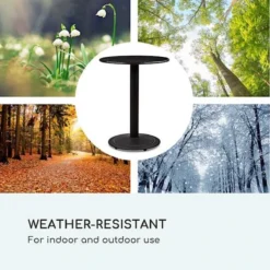 Table Bistro Blumfeldt Patras Pearl - Table De Jardin - 60 X 75 Cm (ØxH) - Plateau En Marbre - Base En Fonte - Design Art Nouveau - Pour L'intérieur Et L'extérieur - Résistant Aux Intempéries -Jardin Meubles Magasin 1200x1200 1508