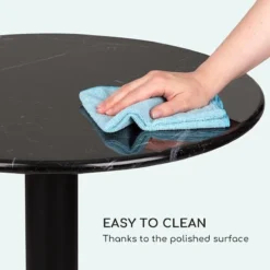 Table Bistro Blumfeldt Patras Pearl - Table De Jardin - 60 X 75 Cm (ØxH) - Plateau En Marbre - Base En Fonte - Design Art Nouveau - Pour L'intérieur Et L'extérieur - Résistant Aux Intempéries -Jardin Meubles Magasin 1200x1200 1509