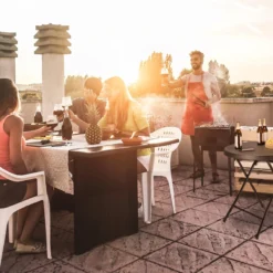 Table De Jardin Relaxdays Rotin BASTIAN Pliable, Table D'appoint, Table à Manger, Jardin, Véranda Noir, Carré -Jardin Meubles Magasin 1200x1200 1514