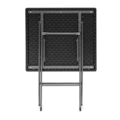 Table De Jardin Relaxdays Rotin BASTIAN Pliable, Table D'appoint, Table à Manger, Jardin, Véranda Noir, Carré -Jardin Meubles Magasin 1200x1200 1517