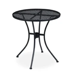 Relaxdays Table De Jardin Avec Parsol - Table De Balcon - Table De Bistrot - Table D'extérieur 70 Cm - Noir -Jardin Meubles Magasin 1200x1200 1520