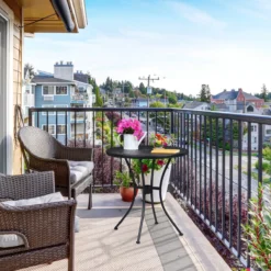 Relaxdays Table De Jardin Avec Parsol - Table De Balcon - Table De Bistrot - Table D'extérieur 70 Cm - Noir -Jardin Meubles Magasin 1200x1200 1525