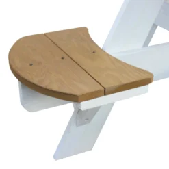 AXI UFO Table De Pique Nique Ronde Pour Enfants En Bois - Table Ronde Enfant Pour Le Jardin En Marron Et Blanc Avec 4 Sièges -Jardin Meubles Magasin 1200x1200 1556