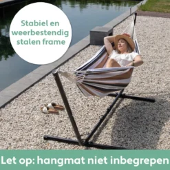 Hamac Standard Résistant Aux Intempéries Jusqu'à 205 Kg Chargeable - Longueur Réglable 290-330 Cm Hamac 2 Personnes Standard - Cadre De Hamac Pour Hamacs Traditionnels - Support Pour Hamac Avec Sac De Transport -Jardin Meubles Magasin 1200x1200 157