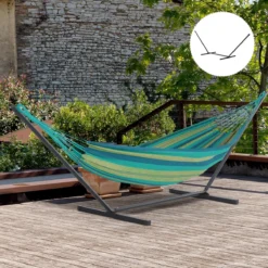 Outsunny Hammock Cadre Support De Hamac En Métal 360 X 92 X 115 Cm Jusqu'à 150 Kg Avec Crochets 84A-082 -Jardin Meubles Magasin 1200x1200 163
