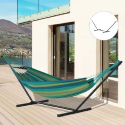 Outsunny Hammock Cadre Support De Hamac En Métal 360 X 92 X 115 Cm Jusqu'à 150 Kg Avec Crochets 84A-082 -Jardin Meubles Magasin 1200x1200 164