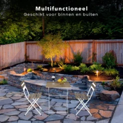 Cheqo® Set De Bistro 3 Pièces - Salon De Jardin - Salon De Balcon - Chaises Avec Table - Table De Jardin - Chaise De Jardin - Bois & Métal - Wit - 70x70x75cm 8 Cheqo® Set De Bistro 3 Pièces - Salon De Jardin - Salon De Balcon - Chaises Avec Table - Table De Jardin - Chaise De Jardin - Bois & Métal - Wit - 70x70x75cm -Jardin Meubles Magasin 1200x1200 1657