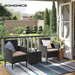 LIVINGSIGNS Mobilier De Balcon, Salon De Jardin, En Polyrotin PE, Salon, Table Et 2 Chaises, Mobilier De Terrasse, Outdoor, Pour Terrasse, Balcon, Jardin, Rosée Noire 11 LIVINGSIGNS Mobilier De Balcon, Salon De Jardin, En Polyrotin PE, Salon, Table Et 2 Chaises, Mobilier De Terrasse, Outdoor, Pour Terrasse, Balcon, Jardin, Rosée Noire -Jardin Meubles Magasin 1200x1200 1661