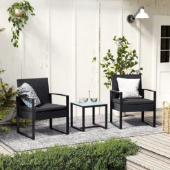 Salon De Jardin 2 Personnes - Coussins Lavables - Table De Jardin Avec Chaises - Ensembles De Jardin - Zwart - Salon De Jardin Salon De Jardin 30 Salon De Jardin 2 Personnes - Coussins Lavables - Table De Jardin Avec Chaises - Ensembles De Jardin - Zwart - Salon De Jardin Salon De Jardin -Jardin Meubles Magasin 1200x1200 1671