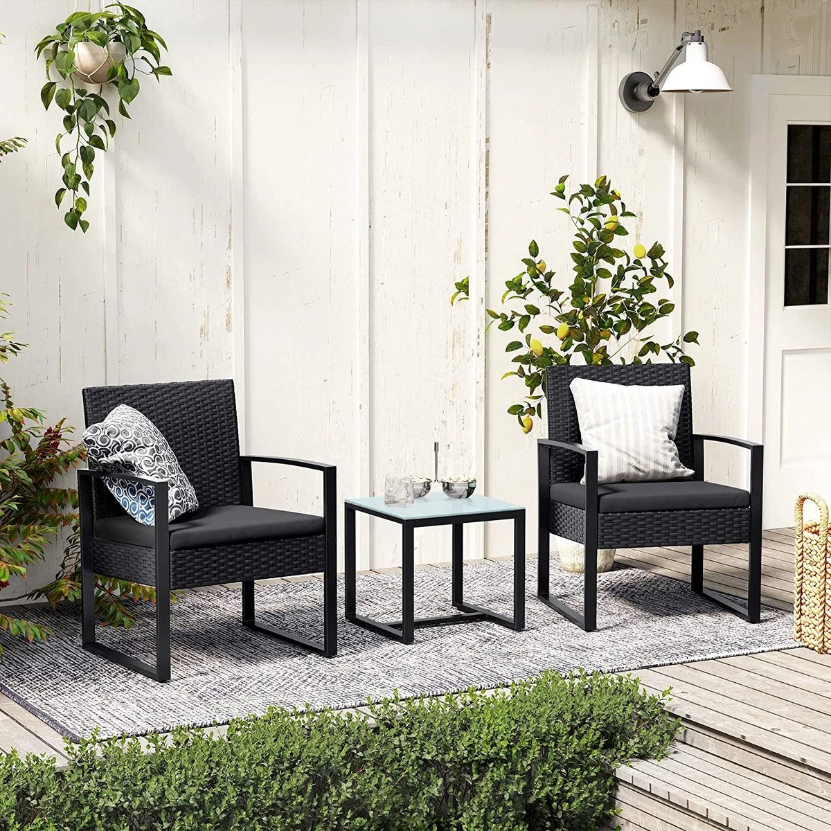 Salon De Jardin 2 Personnes - Coussins Lavables - Table De Jardin Avec Chaises - Ensembles De Jardin - Zwart - Salon De Jardin Salon De Jardin 12 Salon De Jardin 2 Personnes - Coussins Lavables - Table De Jardin Avec Chaises - Ensembles De Jardin - Zwart - Salon De Jardin Salon De Jardin – Image 12