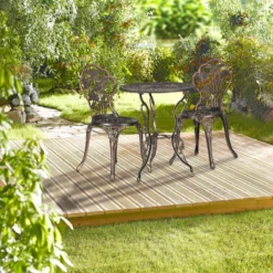 Ensemble De Jardin Relaxdays 3 Pièces - Vintage - Ensemble Balcon - Ensemble Bistro - Meubles De Balcon - Aluminium Noir-bronze -Jardin Meubles Magasin 1200x1200 1679