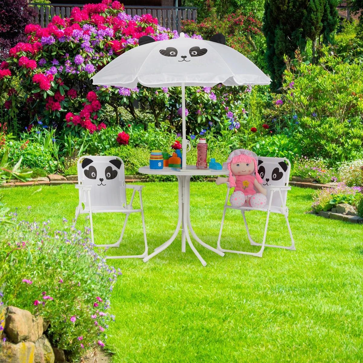 Ensemble De Jardin Relaxdays Enfants - Chaise De Jardin Pour Enfants - Table Pour Enfants - Parasol - Chaise De Camping Enfant Panda 4 Ensemble De Jardin Relaxdays Enfants - Chaise De Jardin Pour Enfants - Table Pour Enfants - Parasol - Chaise De Camping Enfant Panda – Image 4
