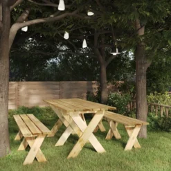 Prolenta Premium - Table De Jardin 160x73x70 Cm Bois De Pin Imprégné - Table - Table De Jardin - Tables De Tables De Jardin
