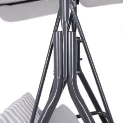 Banc De Balançoire Springos | Luna-Balançoire | 3 Places | Imperméable à L'eau | Comprend 2 Coussins | Auvent Réglable | 170 X 110 X 150 Cm | Rayé Gris Clair 22 Banc De Balançoire Springos | Luna-Balançoire | 3 Places | Imperméable à L'eau | Comprend 2 Coussins | Auvent Réglable | 170 X 110 X 150 Cm | Rayé Gris Clair -Jardin Meubles Magasin 1200x1200 172