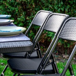 8 Chaises Chaises Pliantes Jusqu'à 150 Kg - Chaise De Balcon Rotin - Look - Chaise De Jardin Résistant Aux Intempéries Zwart -Jardin Meubles Magasin 1200x1200 1744