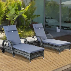Chaise Longue Outsunny En Poly Avec Chaise Longue De Table Pour Mobilier De Jardin Extérieur Avec Coussins 862-014V01 -Jardin Meubles Magasin 1200x1200 1762