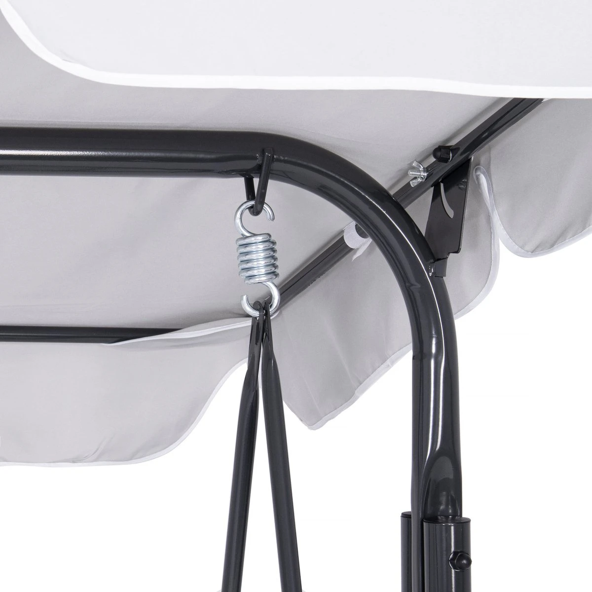 Banc De Balançoire Springos | Luna-Balançoire | 3 Places | Imperméable à L'eau | Comprend 2 Coussins | Auvent Réglable | 170 X 110 X 150 Cm | Rayé Gris Clair 19 Banc De Balançoire Springos | Luna-Balançoire | 3 Places | Imperméable à L'eau | Comprend 2 Coussins | Auvent Réglable | 170 X 110 X 150 Cm | Rayé Gris Clair – Image 19