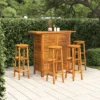 Ensemble De Bar De Jardin Premium - Ensemble De Bar De Jardin 5 Pièces En Bois D'acacia Massif