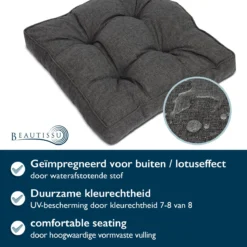 Beautissu BeauFlair - Coussin D'assise Lounge Plein Air 50x50cm - Coussin De Jardin épaisseur 10cm - Housse Hydrofuge & Saleté - Anthracite 13 Beautissu BeauFlair - Coussin D'assise Lounge Plein Air 50x50cm - Coussin De Jardin épaisseur 10cm - Housse Hydrofuge & Saleté - Anthracite -Jardin Meubles Magasin 1200x1200 1899