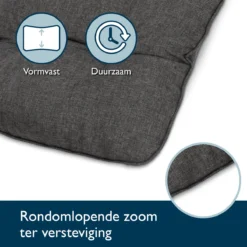 Beautissu BeauFlair - Coussin De Dossier Plein Air Lounge 70x40cm - Coussin De Jardin épaisseur 12cm - Housse Hydrofuge & Saleté - Anthracite -Jardin Meubles Magasin 1200x1200 1907