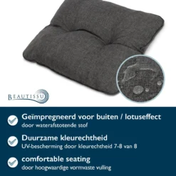Beautissu BeauFlair - Coussin De Dossier Plein Air Lounge 70x40cm - Coussin De Jardin épaisseur 12cm - Housse Hydrofuge & Saleté - Anthracite -Jardin Meubles Magasin 1200x1200 1909
