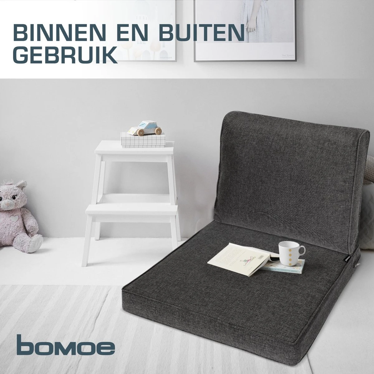 Bomoe Ilano - Coussin De Dossier Lounge Plein Air 50x40cm - Coussin De Jardin épaisseur 10cm, Lavable & Protection UV - Anthracite 8 Bomoe Ilano - Coussin De Dossier Lounge Plein Air 50x40cm - Coussin De Jardin épaisseur 10cm, Lavable & Protection UV - Anthracite – Image 8